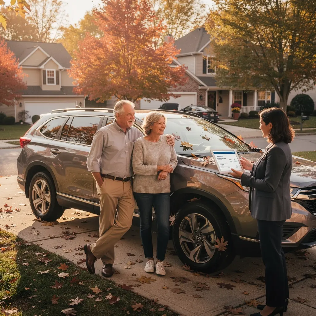 Plan ochrony pojazdu z pełnym ubezpieczeniem i pomocą drogową.